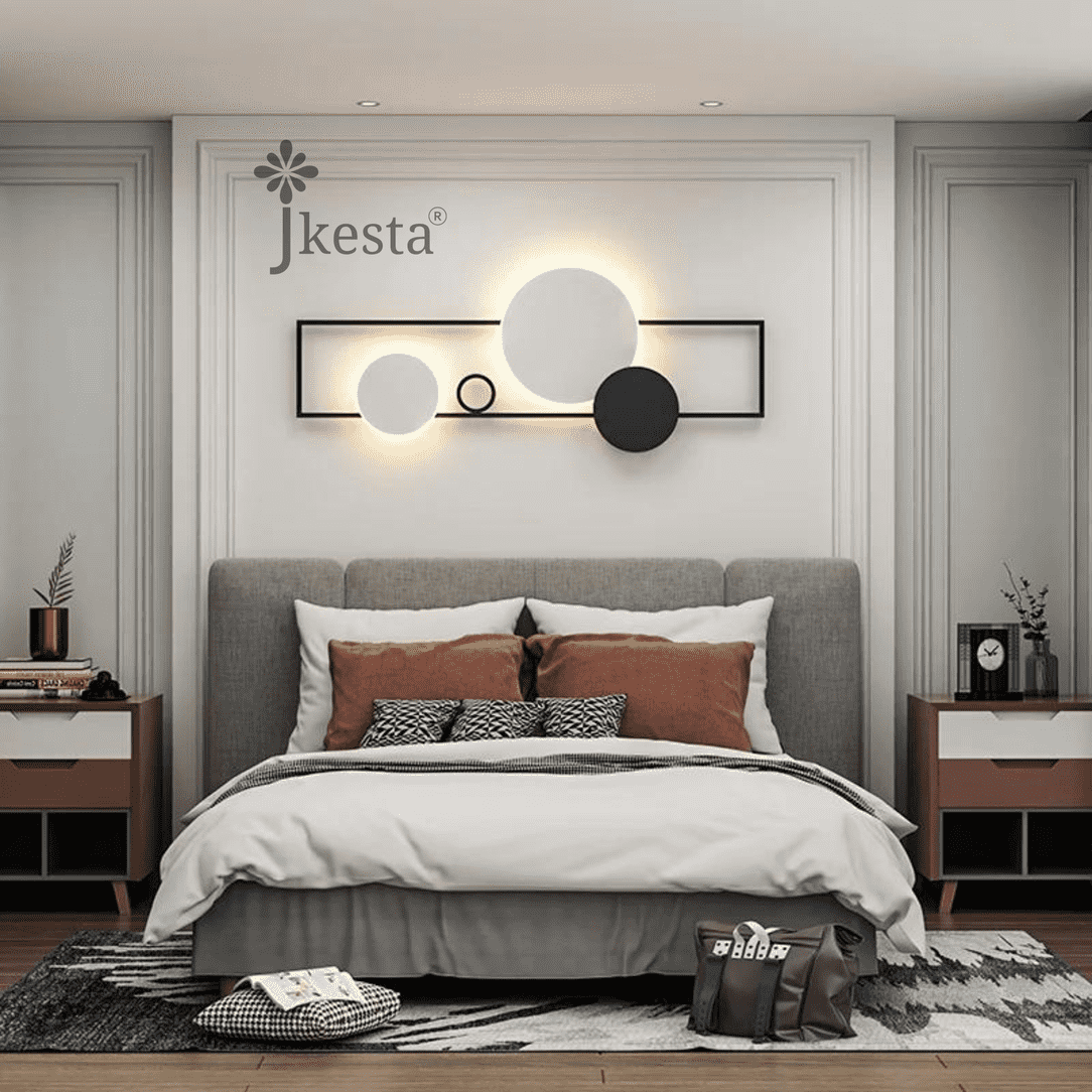 modern geometric led wall art for bedroom, livingroom