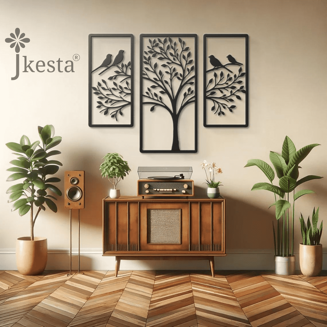 abstract floral metal wall décor – artistic home accent