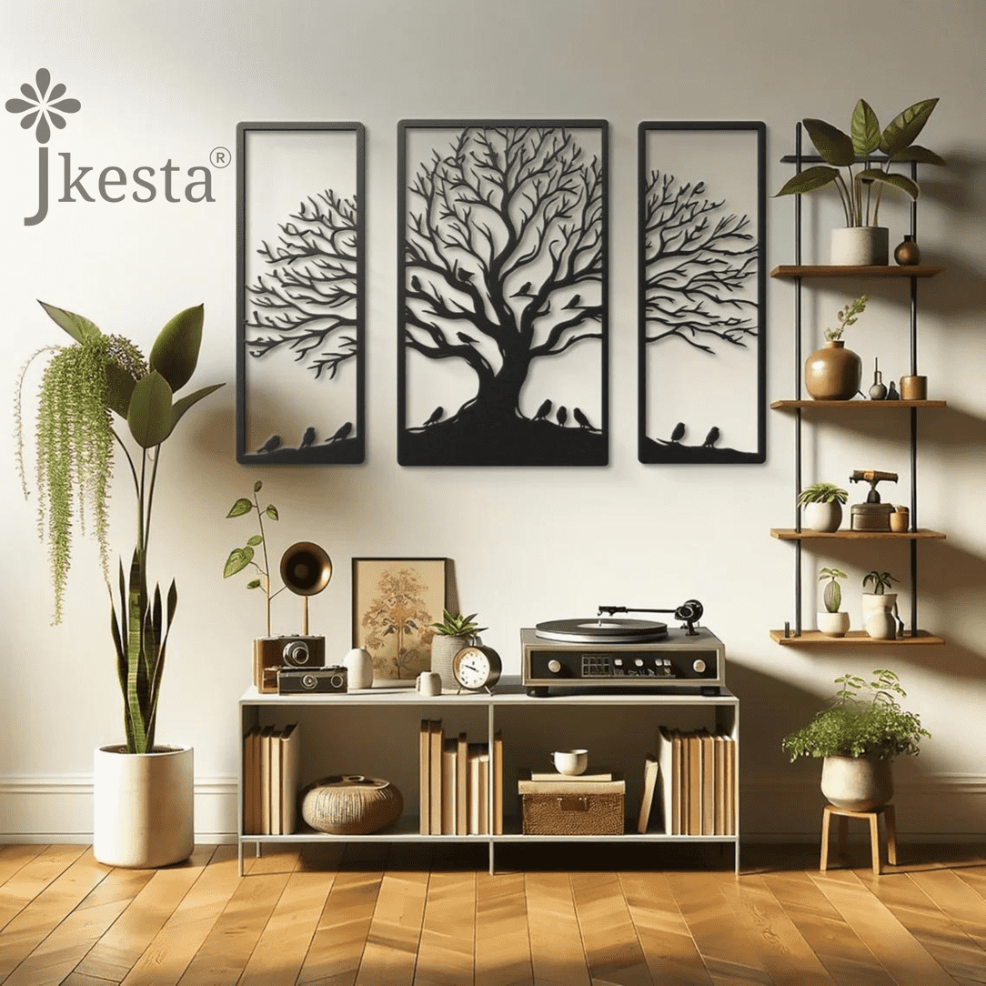 abstract floral metal wall décor – artistic home accent