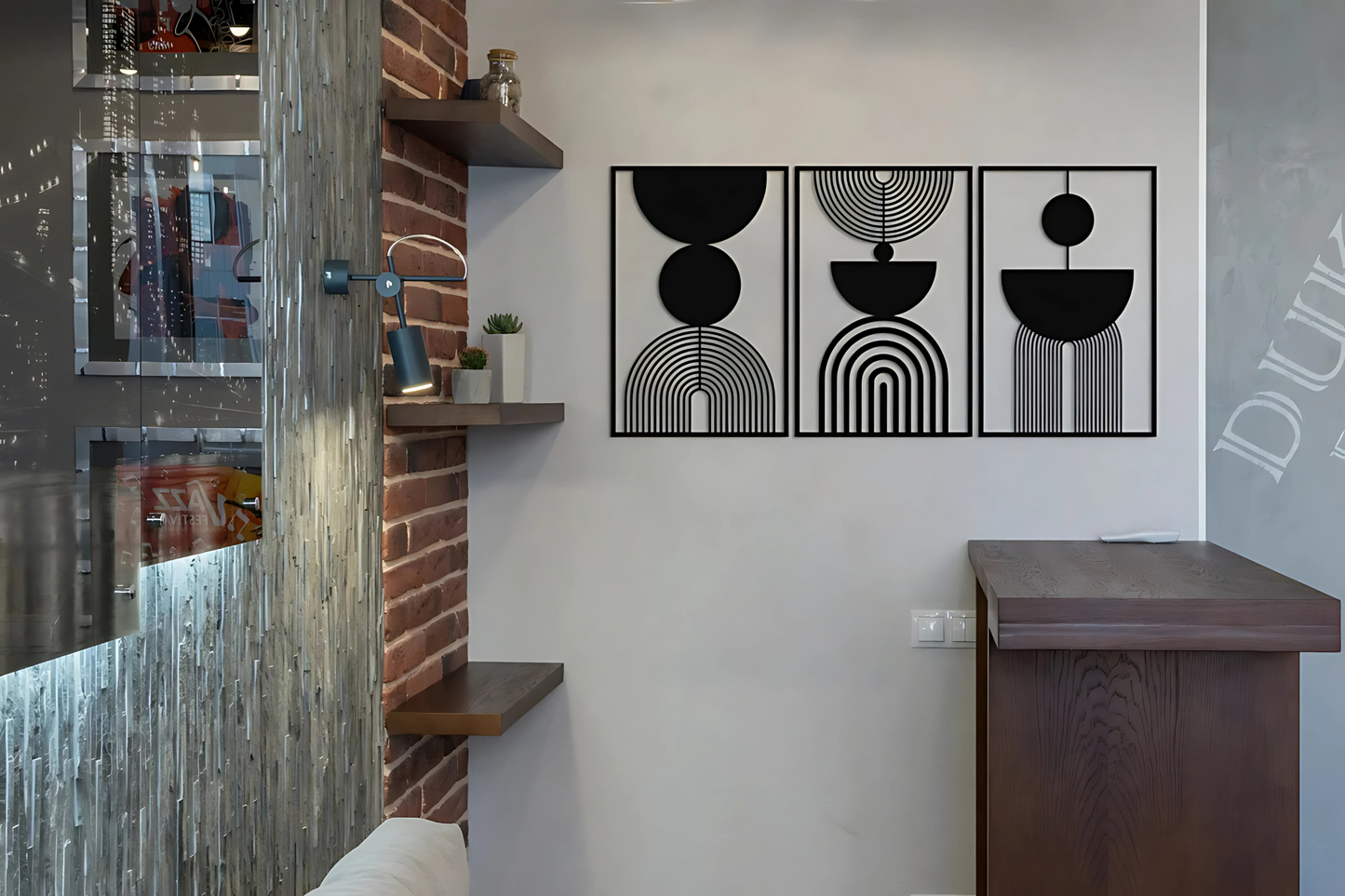 geometric metal wall art – modern & stylish accent