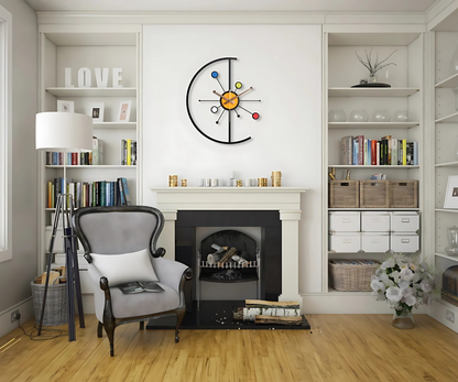 Morden Metal Wall Clock for Living Room Bedroom Office Kitchen Stylish Analog Wall Clock for Home and Hall Designer Big Size Modern