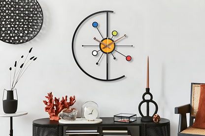 Morden Metal Wall Clock for Living Room Bedroom Office Kitchen Stylish Analog Wall Clock for Home and Hall Designer Big Size Modern